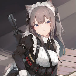 This is a pixiv picture whose title is Shotgun　maid.