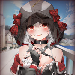 This is a pixiv picture whose title is どうしたの…？飼育員さん……🖤.