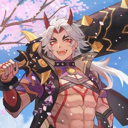 This is a pixiv picture whose title is 花坂豪快.