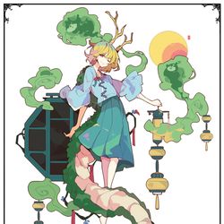 This is a pixiv picture whose title is 🐢x🐉.