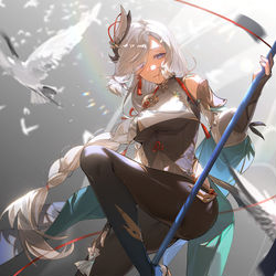 This is a pixiv picture whose title is 【原神】申鹤.