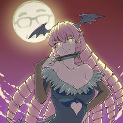 This is a pixiv picture whose title is 月夜の縦ロール.