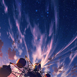 This is a pixiv picture whose title is 屋上観覧車.