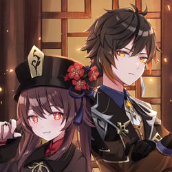 This is a pixiv picture whose title is 往生堂コンビ.