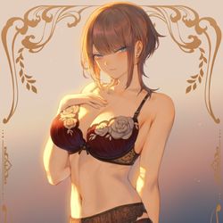 This is a pixiv picture whose title is 下着モデル「妃葵ちゃん」.