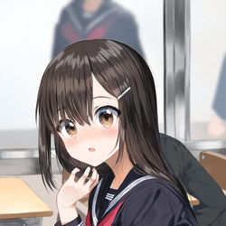 This is a pixiv picture whose title is 近くで呼ばれるまで気が付かなかった子.
