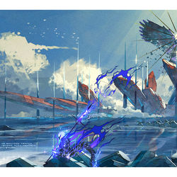 This is a pixiv picture whose title is 神域陨落.