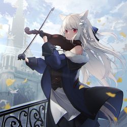 This is a pixiv picture whose title is 空に響かせて.