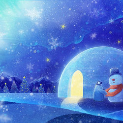 This is a pixiv picture whose title is Happy Holidays.