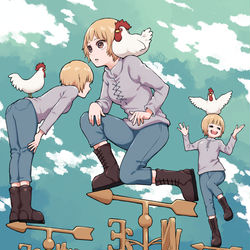 This is a pixiv picture whose title is 風との付き合い方.