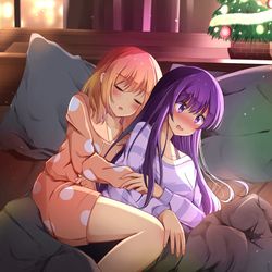 This is a pixiv picture whose title is 聖夜.