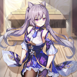 This is a pixiv picture whose title is 刻晴.