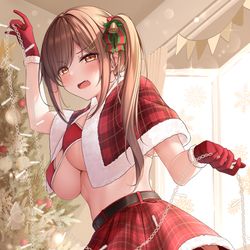 This is a pixiv picture whose title is おにいちゃん、見てないで飾り付け手伝って！！.