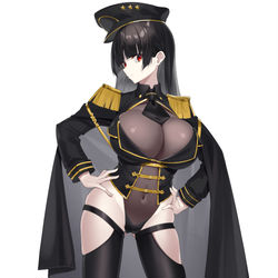 This is a pixiv picture whose title is 軍服ちゃん！.