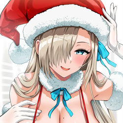 This is a pixiv picture whose title is ブルーアーカイブ　アスナ（サンタ）.