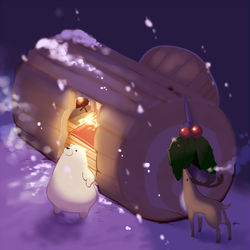 This is a pixiv picture whose title is ブッシュドノエルハウス.