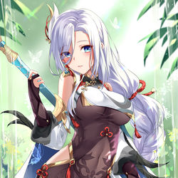 This is a pixiv picture whose title is 申鹤.