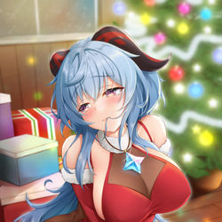 This is a pixiv picture whose title is サンタ甘雨.