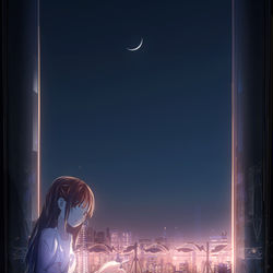 This is a pixiv picture whose title is 眠れないんだ.