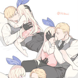 This is a pixiv picture whose title is 爹咪亲亲🥺.