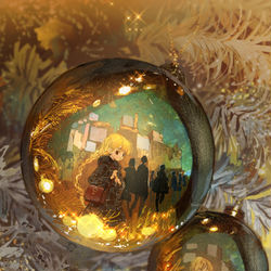 This is a pixiv picture whose title is 終わらないでくれ街のクリスマス.