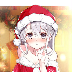 This is a pixiv picture whose title is お兄さんお兄さん…。 スカートが破れてしまって💦.