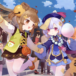 This is a pixiv picture whose title is 一緒に街をぶらつく~.