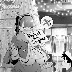 This is a pixiv picture whose title is エロ文学少女-クリスマス.