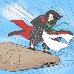 This is a pixiv picture whose title is 土遁の術.