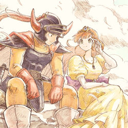 This is a pixiv picture whose title is 勇者と姫３.