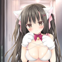 This is a pixiv picture whose title is おかえりにゃん.