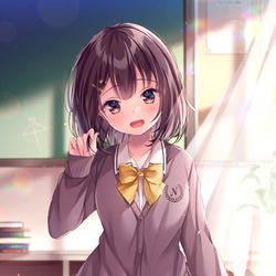 This is a pixiv picture whose title is 【隣の席の女の子】.