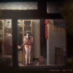 This is a pixiv picture whose title is 最初的性幻想 II.