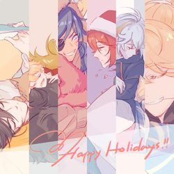 This is a pixiv picture whose title is Them and Their Cats.