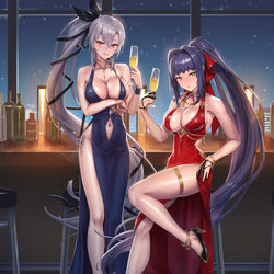 This is a pixiv picture whose title is 【お仕事】エバーテイル「聖夜の赤き騎士-リュドミラ」.