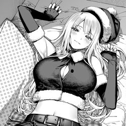 This is a pixiv picture whose title is 仕事を終えて疲れたらしいサンタさんが居たんですが…….