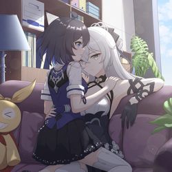 This is a pixiv picture whose title is 小希儿和大鸭鸭2.