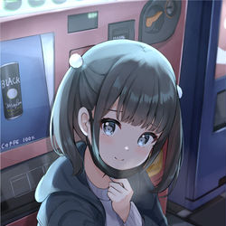This is a pixiv picture whose title is 「終電行っちゃったね。どうしよっか」.