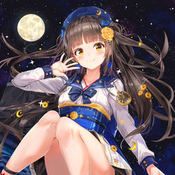 This is a pixiv picture whose title is 月からの転校生.