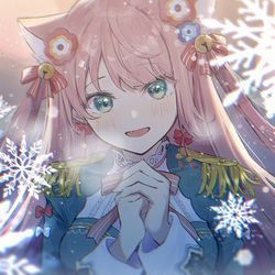 This is a pixiv picture whose title is また歌おう こんな雪の夜に.