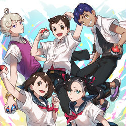 This is a pixiv picture whose title is 学パロ同期組.