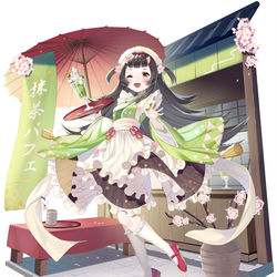This is a pixiv picture whose title is かぐや姫 和風メイドスキン.