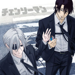 This is a pixiv picture whose title is チェンソーマンログ.