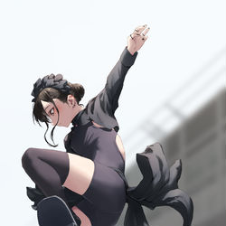 This is a pixiv picture whose title is 高架下スタイリッシュ.