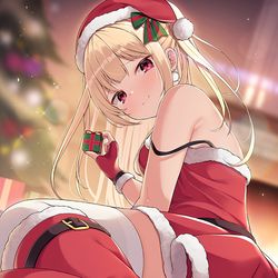 This is a pixiv picture whose title is 生意気なメイド（クリスマス編）.