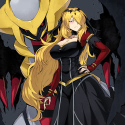 This is a pixiv picture whose title is マジコスシロナ＆ギラティナ.