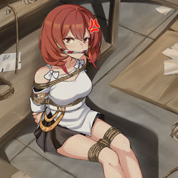This is a pixiv picture whose title is Mai in Trouble.