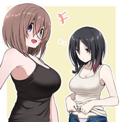 This is a pixiv picture whose title is キャミソールとタンクトップ.