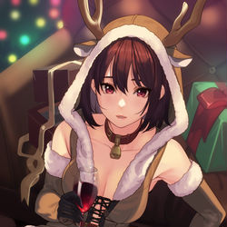 This is a pixiv picture whose title is プレゼントを盗むトナカイ。.