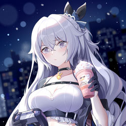 This is a pixiv picture whose title is 初雪の日の出会い♥.